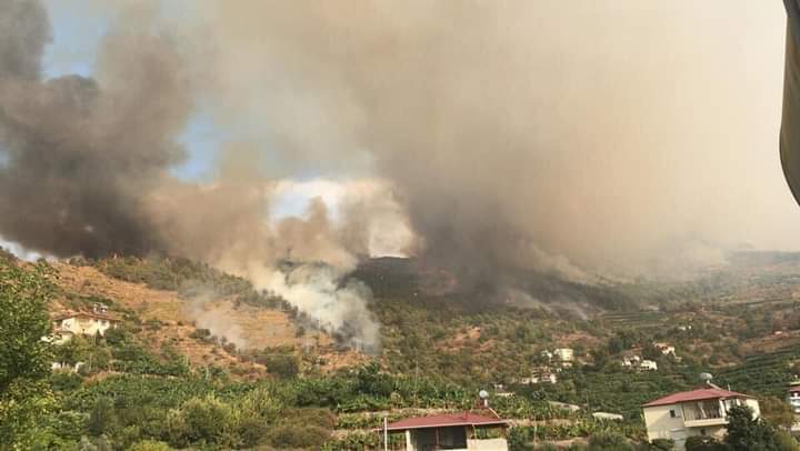 KALEDRAN VE UCARI YANGINLARI HASARA YOL ATI